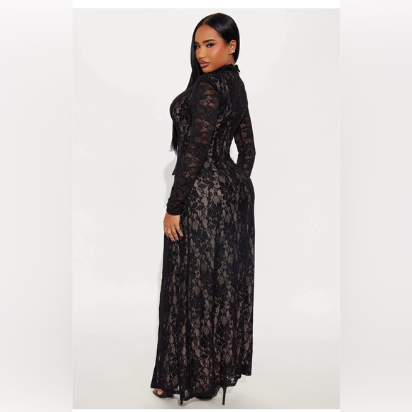 Fashionova Black Lace Maxi Dress - Picture 2 of 2